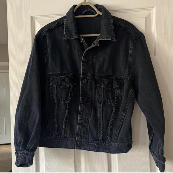 IRO washed black denim jacket - Picture 1 of 6